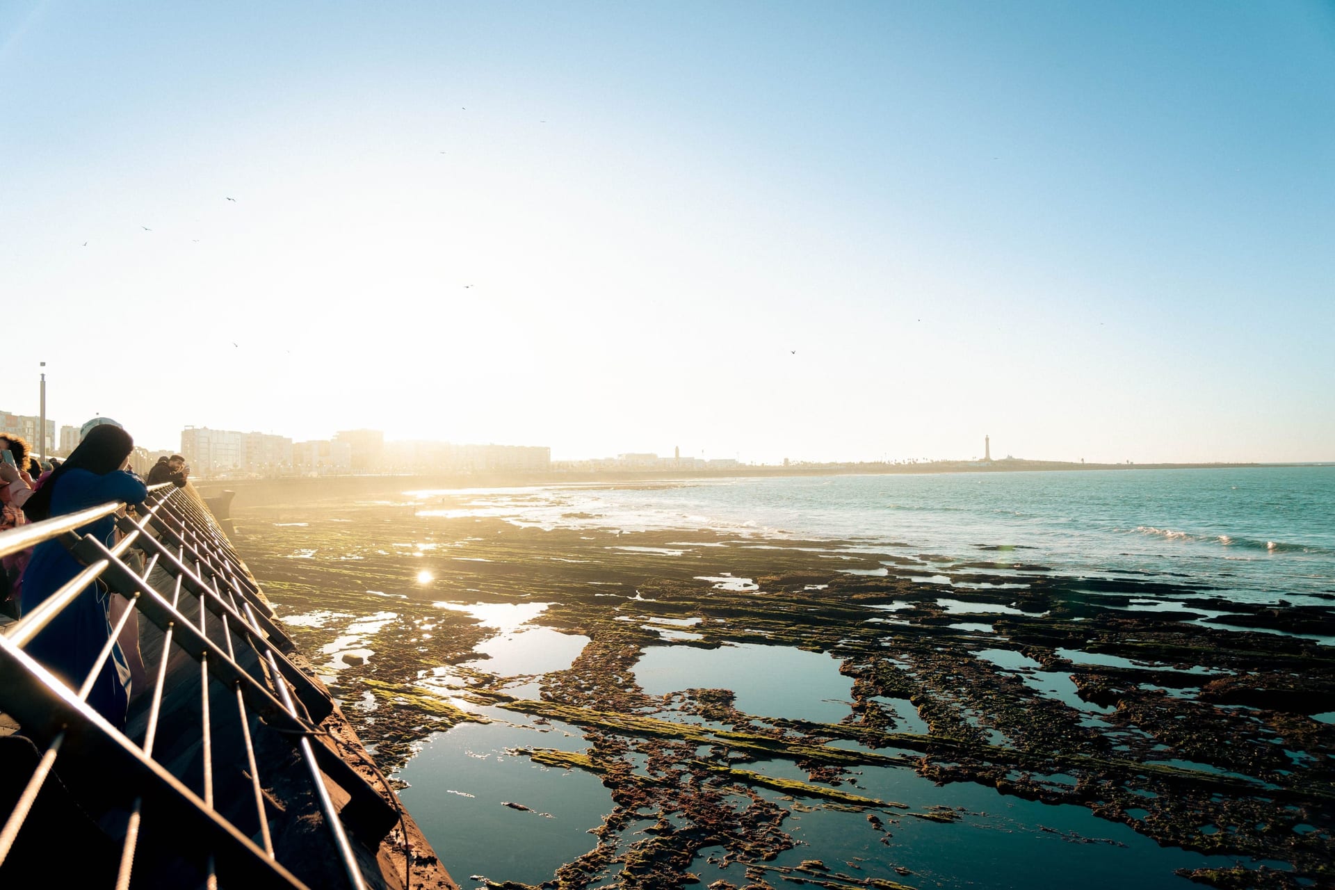 The Casablanca waterfront where the city meets the Atlantic