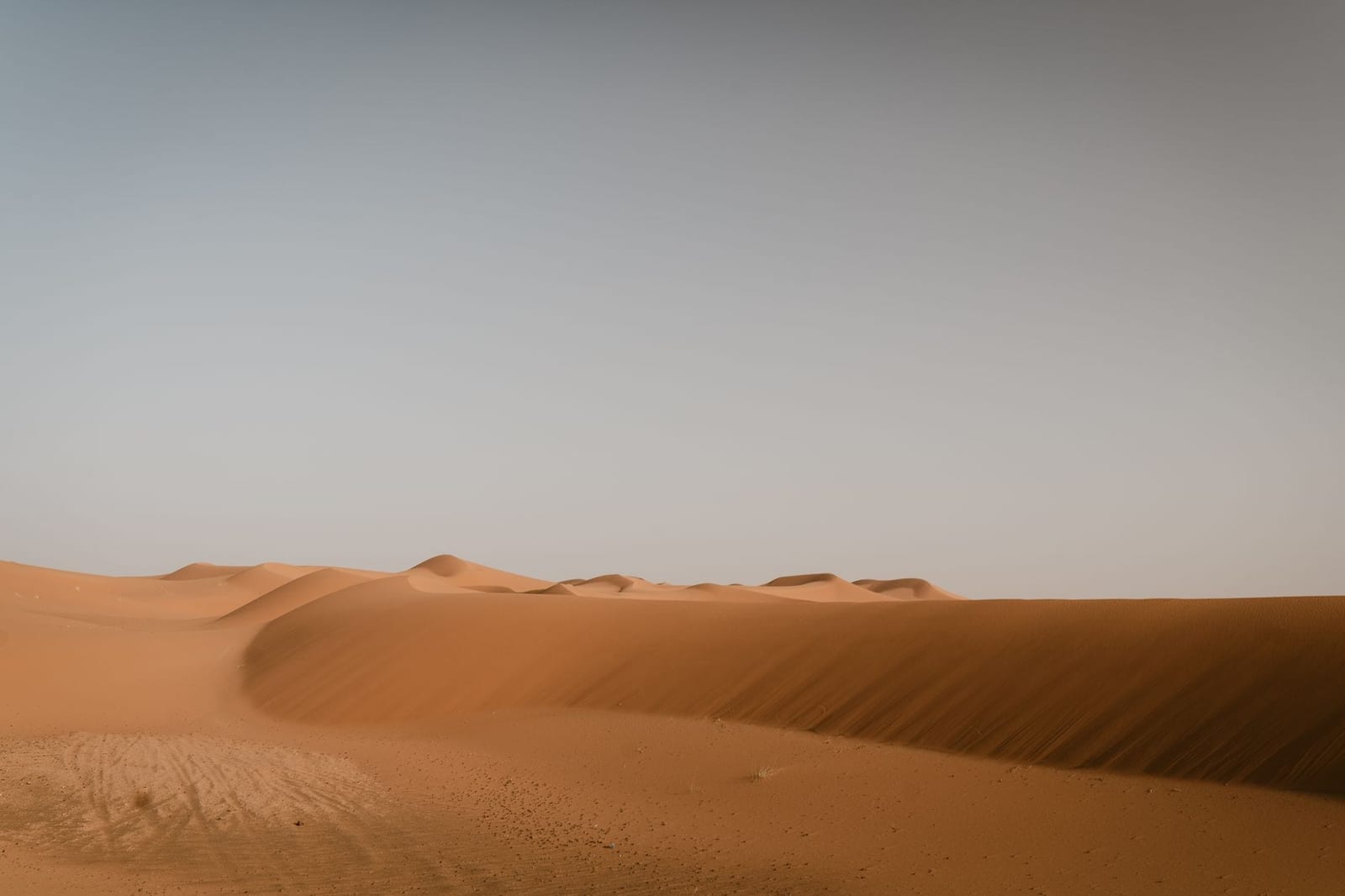 Sunset over the Erg Chebbi dune field