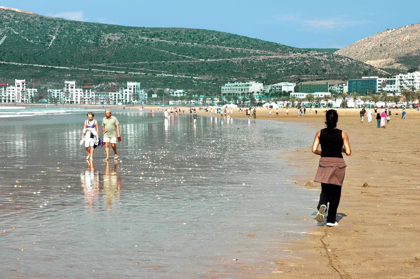 The wide bay and promenade of Agadir